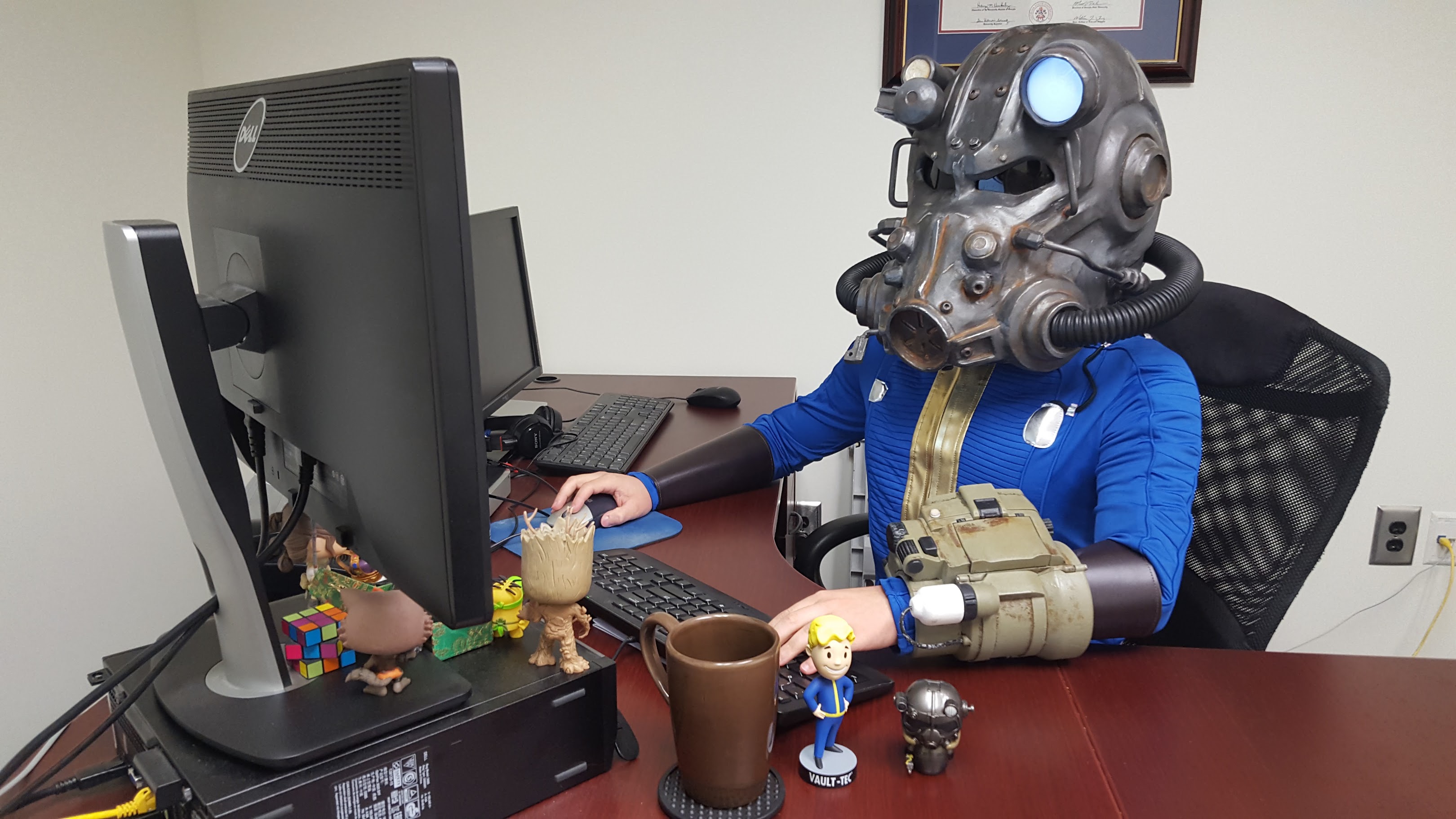 Group of people in Minion costumes