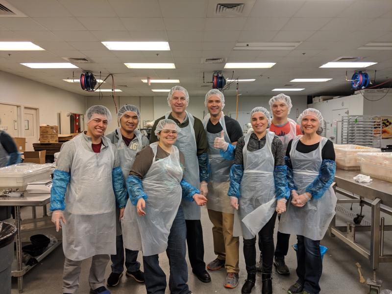 A community volunteering event.